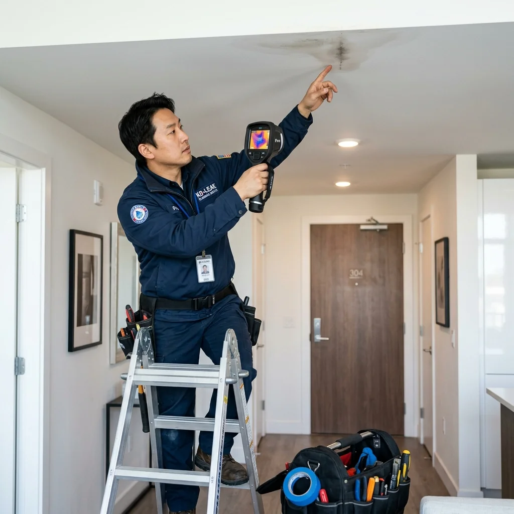 아파트 천장 누수 탐지