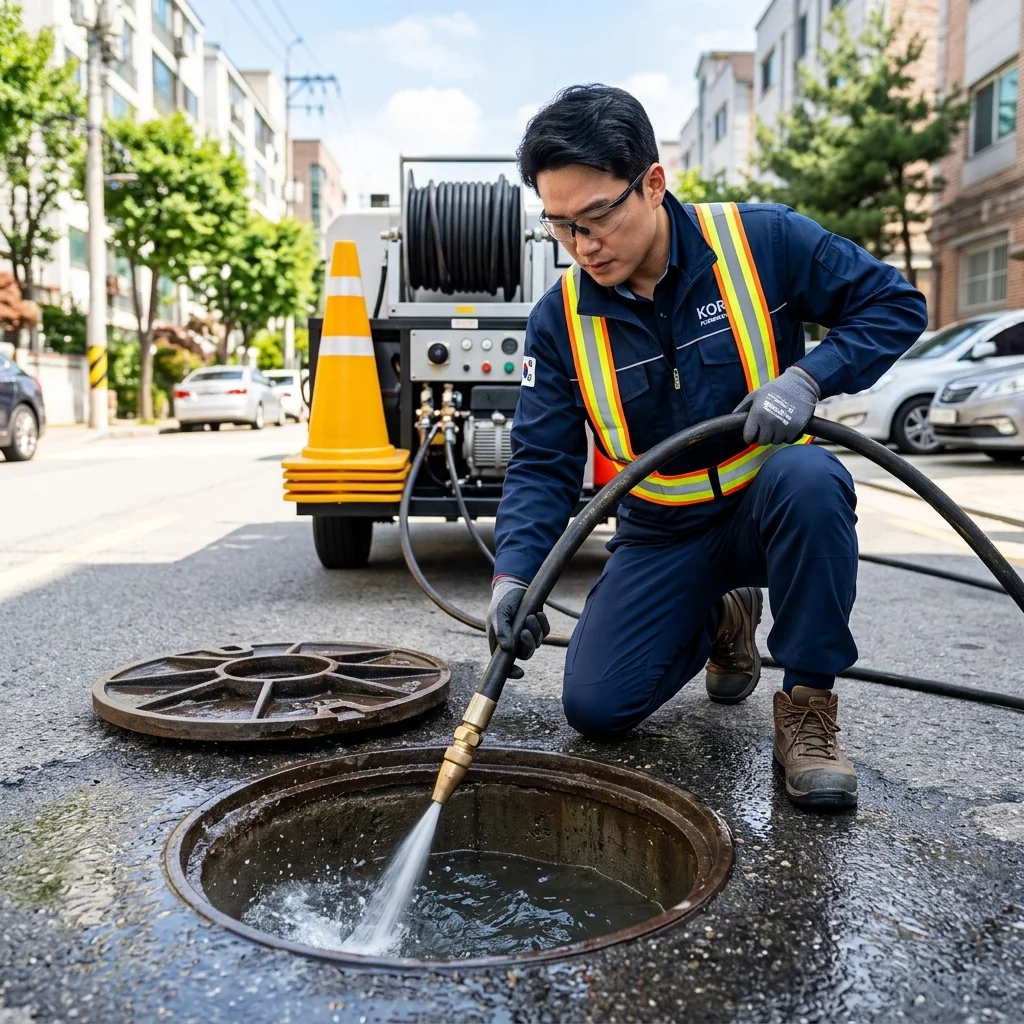하수구 고압세척 전문 작업